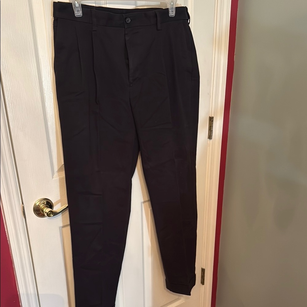 Savane Black Dress Pants Tapered Fit
